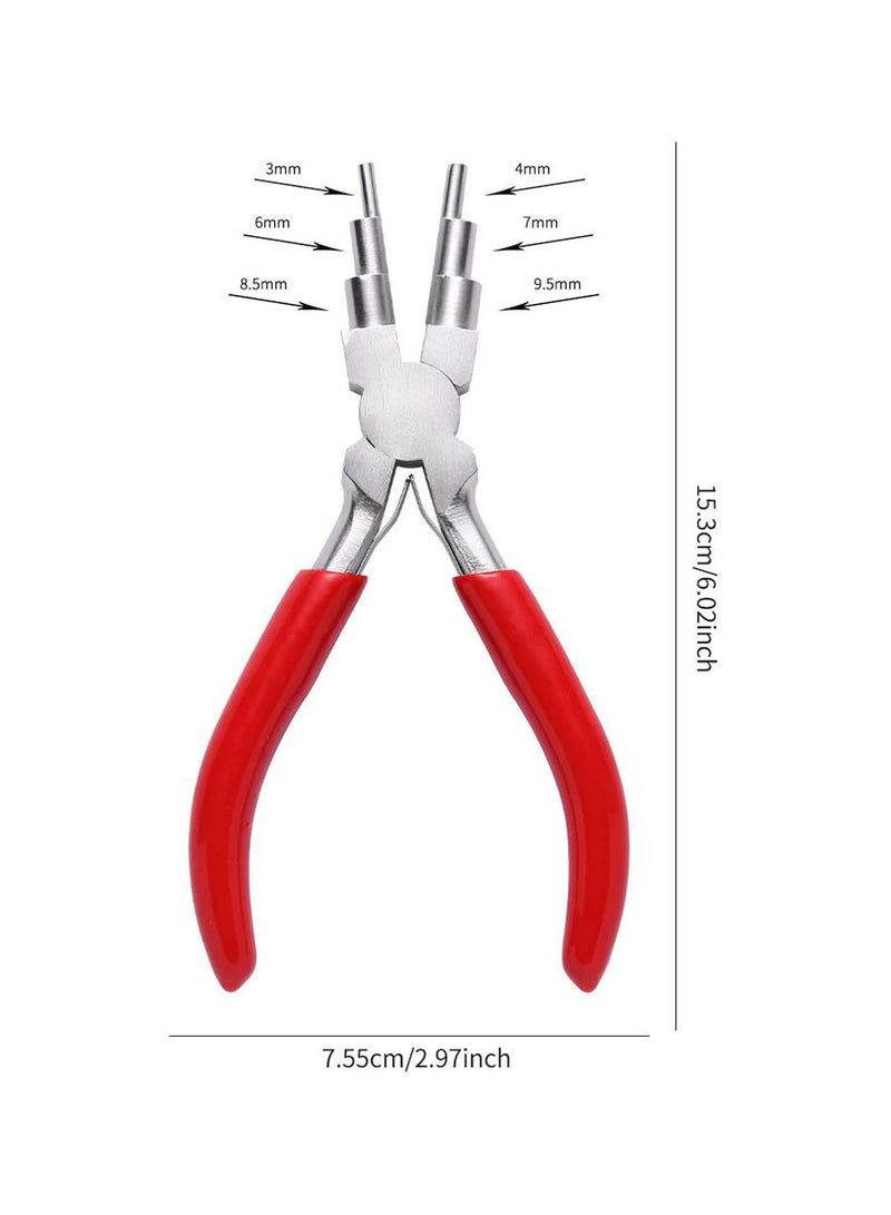 GGOOT 6 Step Jewelry Bail Making Pliers, 3-10mm Wire Looping Forming Pliers Wire Wrapping Tools Looper Pliers for Jewelry Making with Non-Slip Handle - Image 4