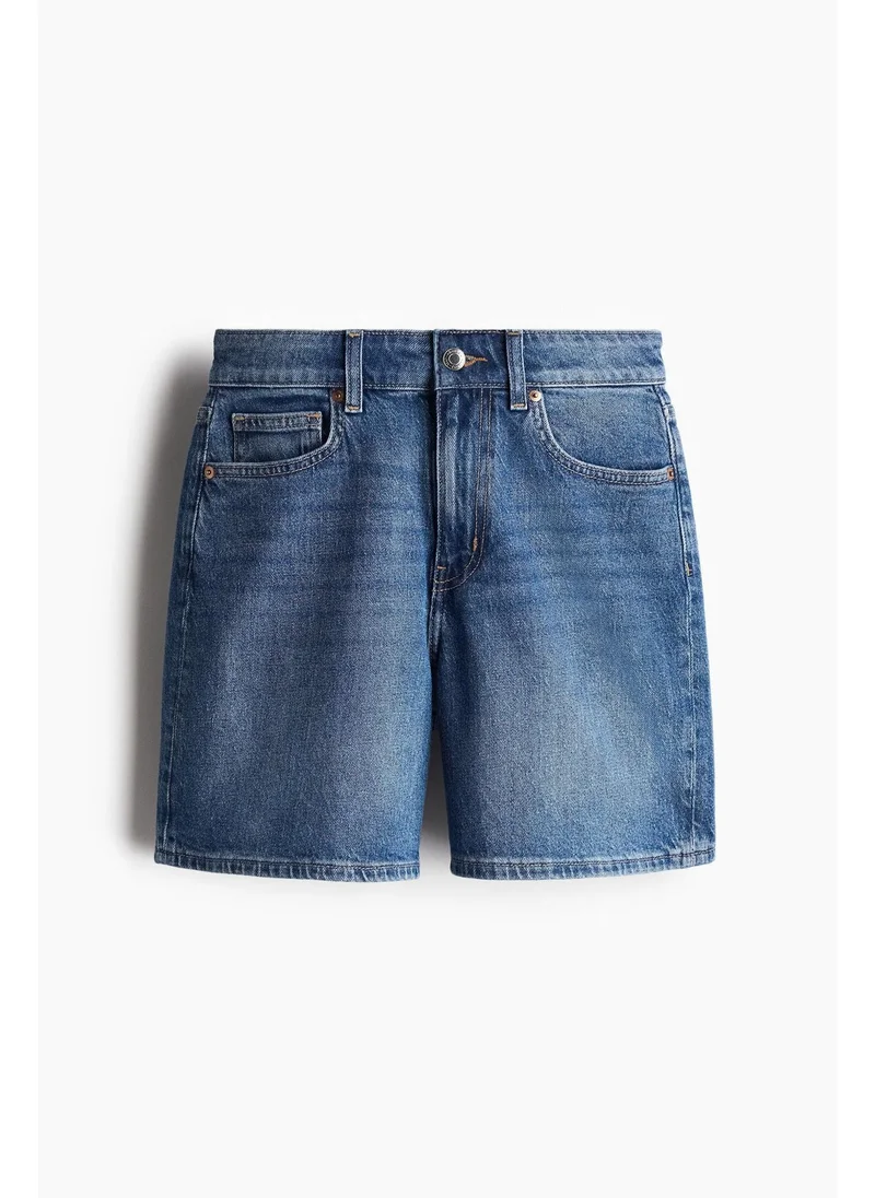 H&M High-waisted denim shorts