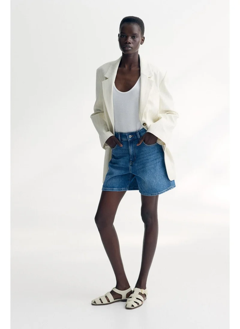 H&M High-waisted denim shorts