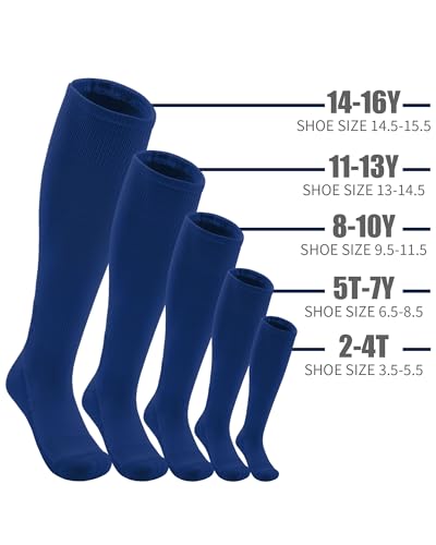 QBK Toddler Baseball Socks And Belt Youth Softball Tee Ball Combo Set for Boy Girl (2 Pairs of Socks & 1 Belt)(ROYAL BLUE,2-4T) - Image 4