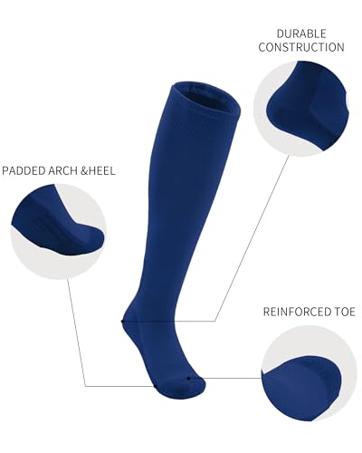 QBK Toddler Baseball Socks And Belt Youth Softball Tee Ball Combo Set for Boy Girl (2 Pairs of Socks & 1 Belt)(ROYAL BLUE,2-4T) - Image 3