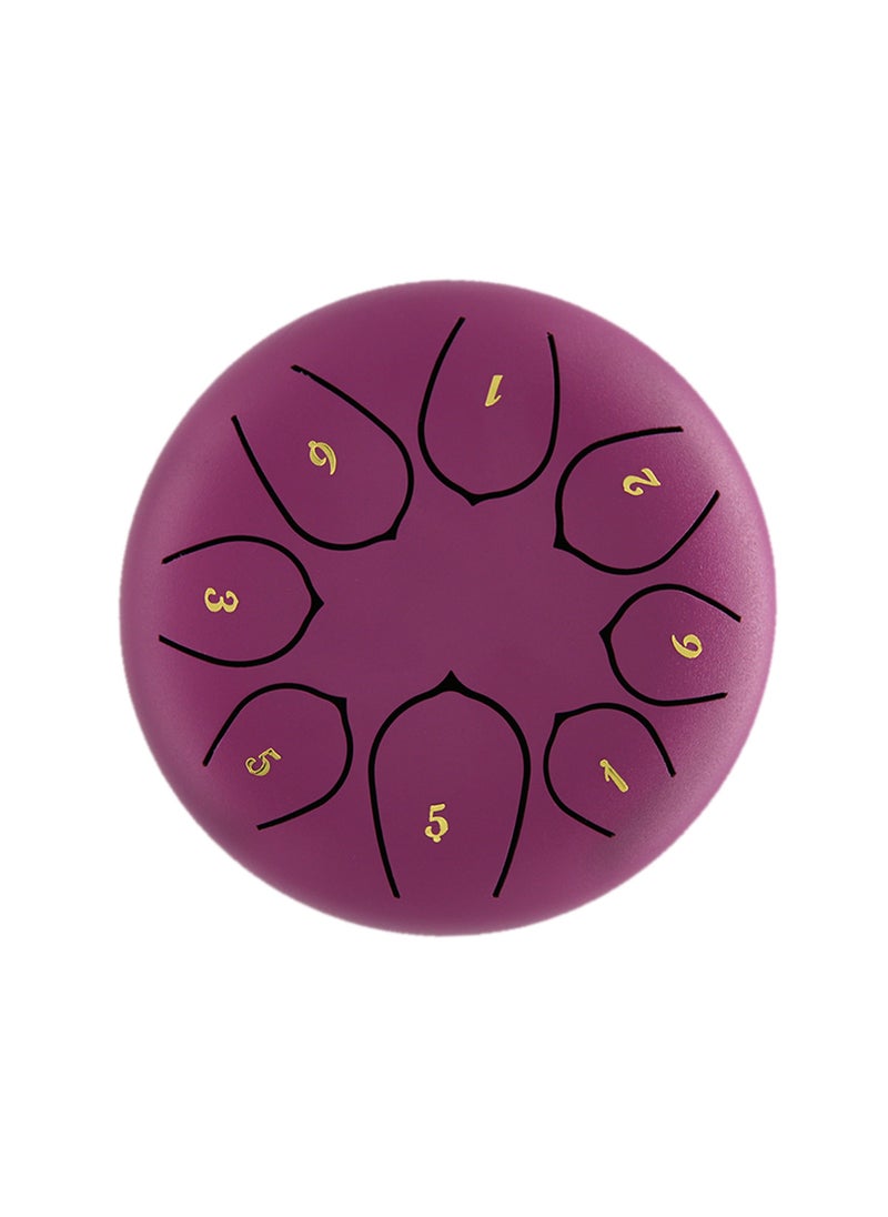 Generic 6-Inch 8-Tone Steel Tongue Drum Purple Light 