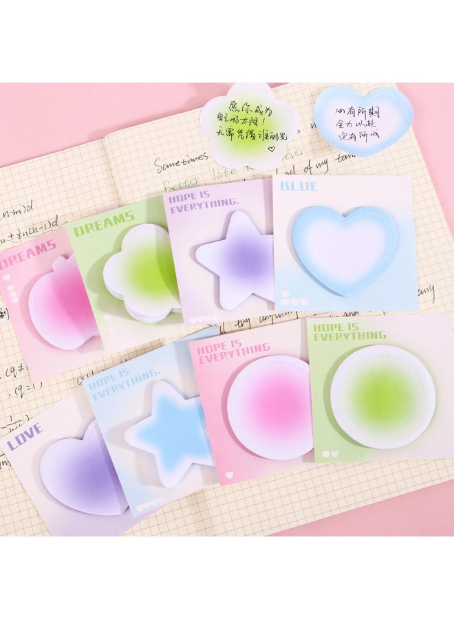 HELPS Colorful Blush Halo Gradient Sticky Notes Customized Special-shaped Heart Strong Sticky Note Paper Stickers Sticky Notes N Times - Image 4