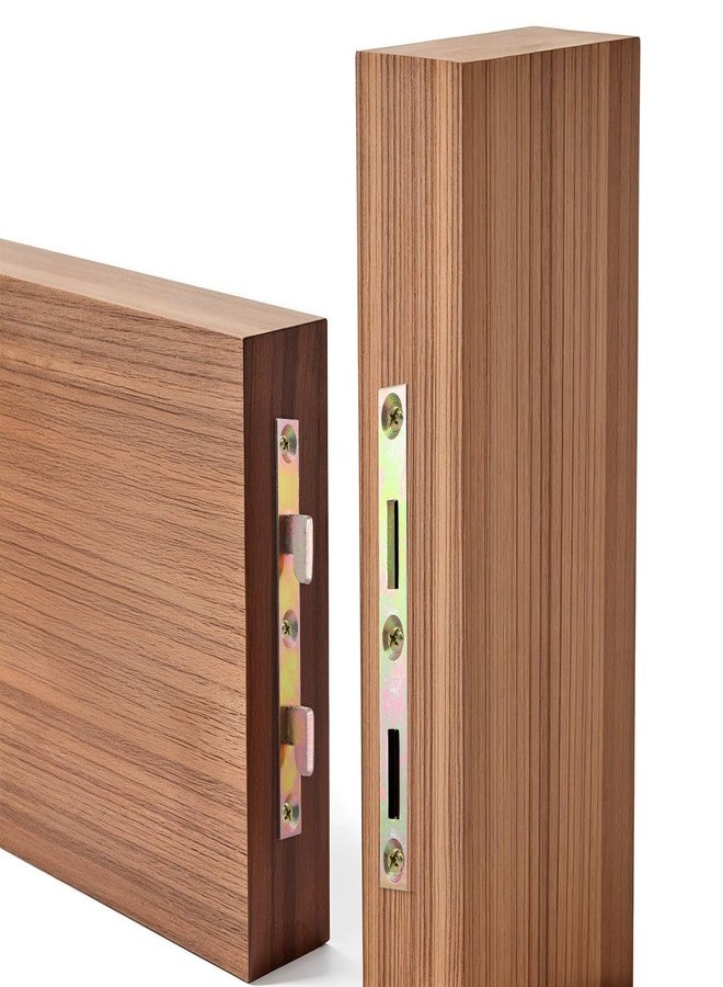 AojSup 8 Sets Metal Bed Rail Fasteners, 5 Inch Heavy Duty Bed Rail Brackets with Screws, Heavy Duty Hardware Frame Replacement Parts for Furniture Wood - Image 3