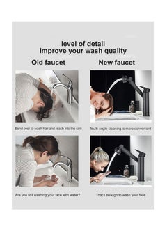 XiuWoo 1080° swivel kitchen sink faucet bathroom faucet mixer deck mount splash resistant shower faucet  - Image 3