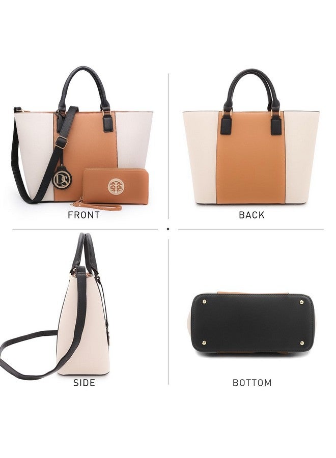 DASEIN Dasein Satchel Purse Handbag for Women Large Shoulder Work Tote Bag With Matching Wallet - Image 3
