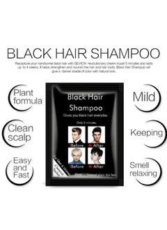 Disaar Black Hair Dye Shampoo Sachet Pack of 10pcs  - Image 4