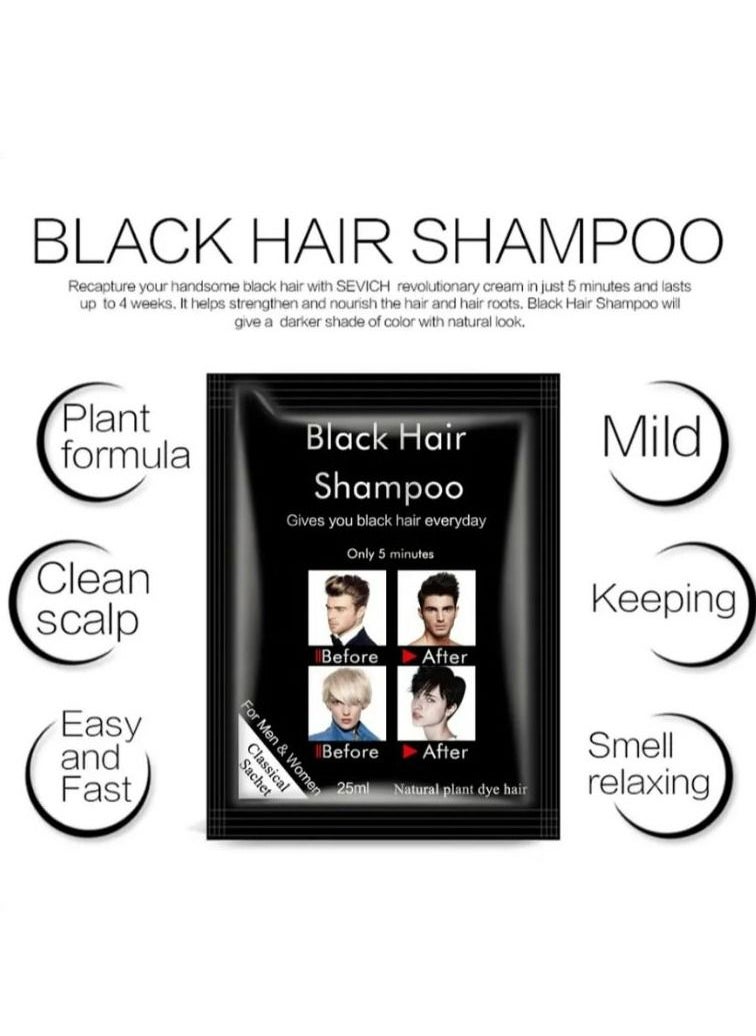 Disaar Black Hair Dye Shampoo Sachet Pack of 10pcs  - Image 4