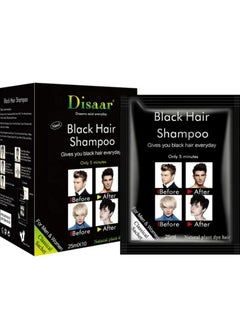 Disaar Black Hair Dye Shampoo Sachet Pack of 10pcs  - Image 2