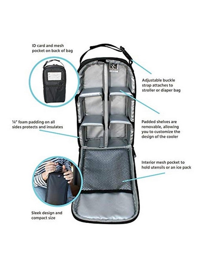 J.L. Childress J.L. Childress Pack 'N Protect Cooler - Insulated Bag for Glass Baby Bottles & Food Containers - Dividers & Shelves - Insulated & Leak Proof Bottle Bag - Breastmilk Cooler Bag for Travel - Black - Image 1