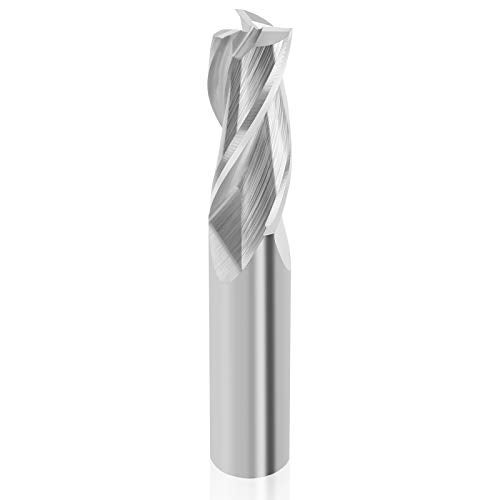 EANOSIC Upcut Spiral Router Bit 3-Flute with 1/2” Shank, 1/2” Cutting Diameter, 1-1/4” Cutting Length, Carbide CNC Router Bits End Mill for Wood Mortises Carving Engraving (3 inch Total Length) - Image 1