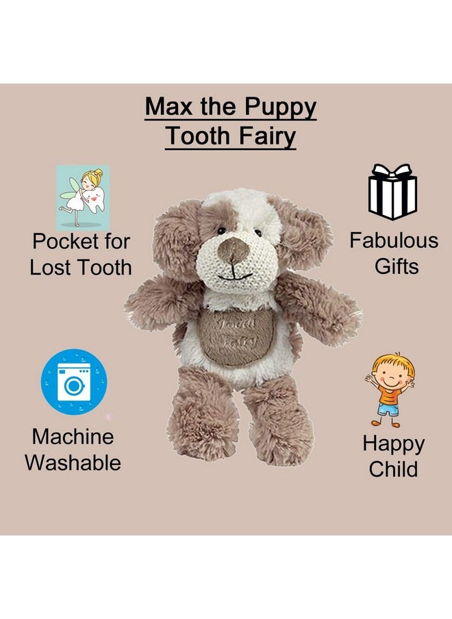 Maison Chic - Tooth Fairy Pillow Max The Puppy Dog Stuffed Animal Plush Doll With Pocket | Perfect Loose Tooth Gift For Son, Grandson, Stepson Or Nephew  - Image 4