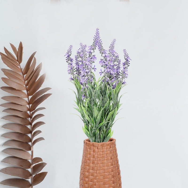 Yardwe Realistic Imitation Lavender Plastic Plants Purple Faux Lavender for Wedding Home Décor Photography Props Indoor Artificial Flower Arrangement - Image 4