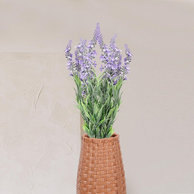 Yardwe Realistic Imitation Lavender Plastic Plants Purple Faux Lavender for Wedding Home Décor Photography Props Indoor Artificial Flower Arrangement - Image 3