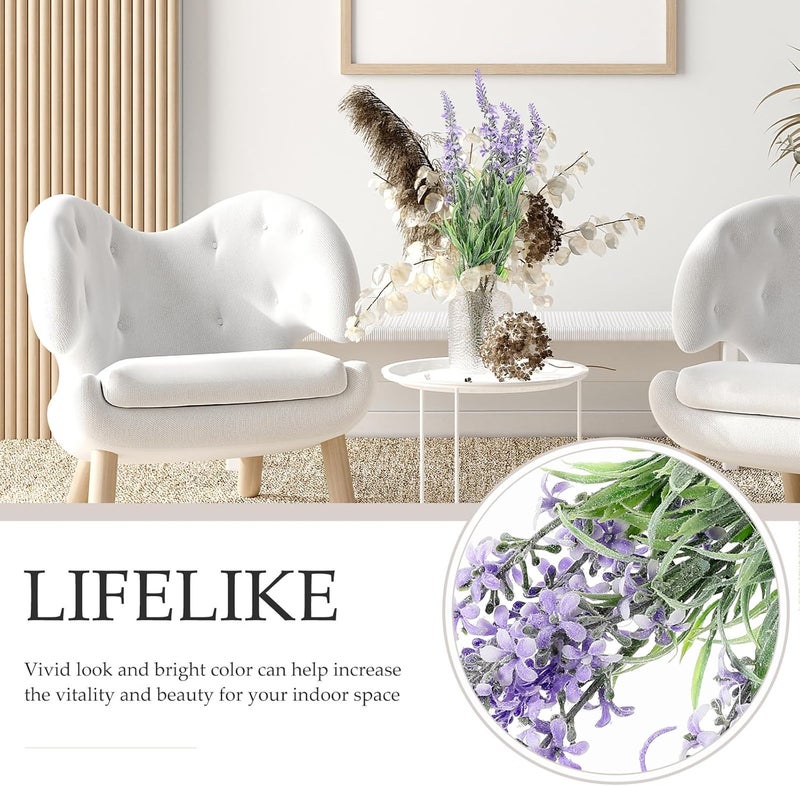 Yardwe Realistic Imitation Lavender Plastic Plants Purple Faux Lavender for Wedding Home Décor Photography Props Indoor Artificial Flower Arrangement - Image 2