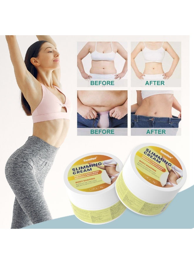 سوميفون كريم التخسيس المكون من 3 قطع ، شكل مثالي للخصر والبطن والجسم ، كريم التخسيس المرطب الخفيف - Image 3