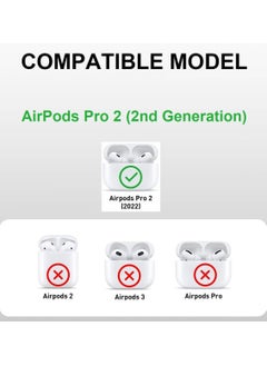 CATANES AirPods Pro 2 Case Soft Silicone Cover Shockproof Skin with Keychain Carabiner Compatible with Apple AirPods Pro 2nd Generation 2022 Case  - Image 4