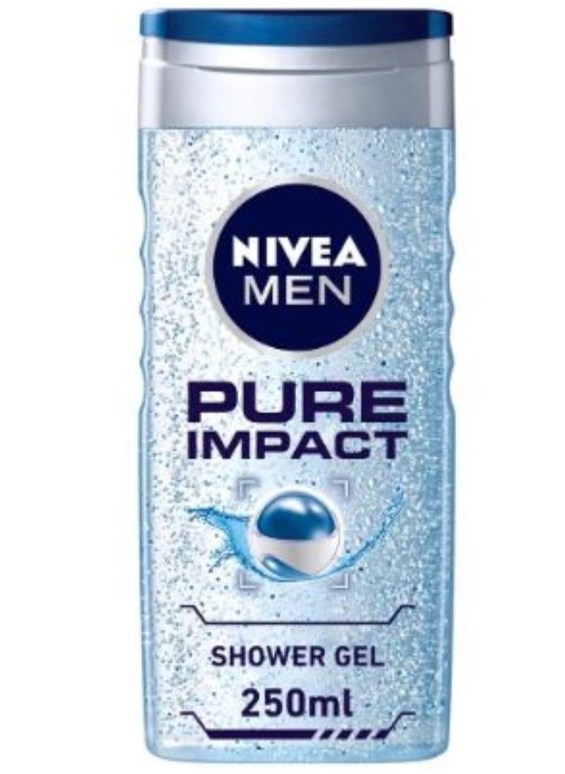 Nivea Shower gel for men, Pure Impact by Nivea, 250 ml  - Image 1