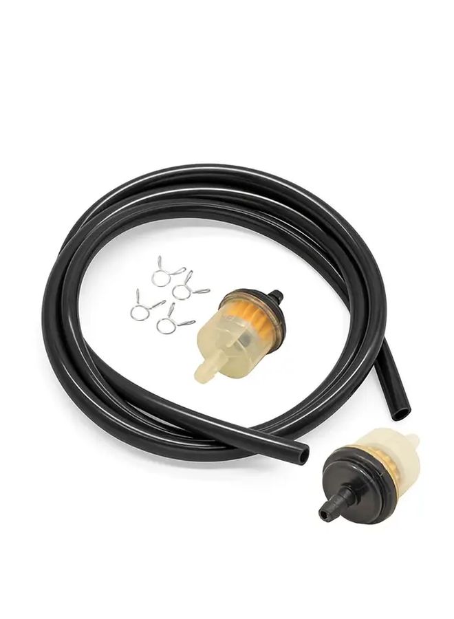 Green 6mm Motorcycle Fuel Filter Kit With Clip And Hose For Petrol Gasoline - Image 3