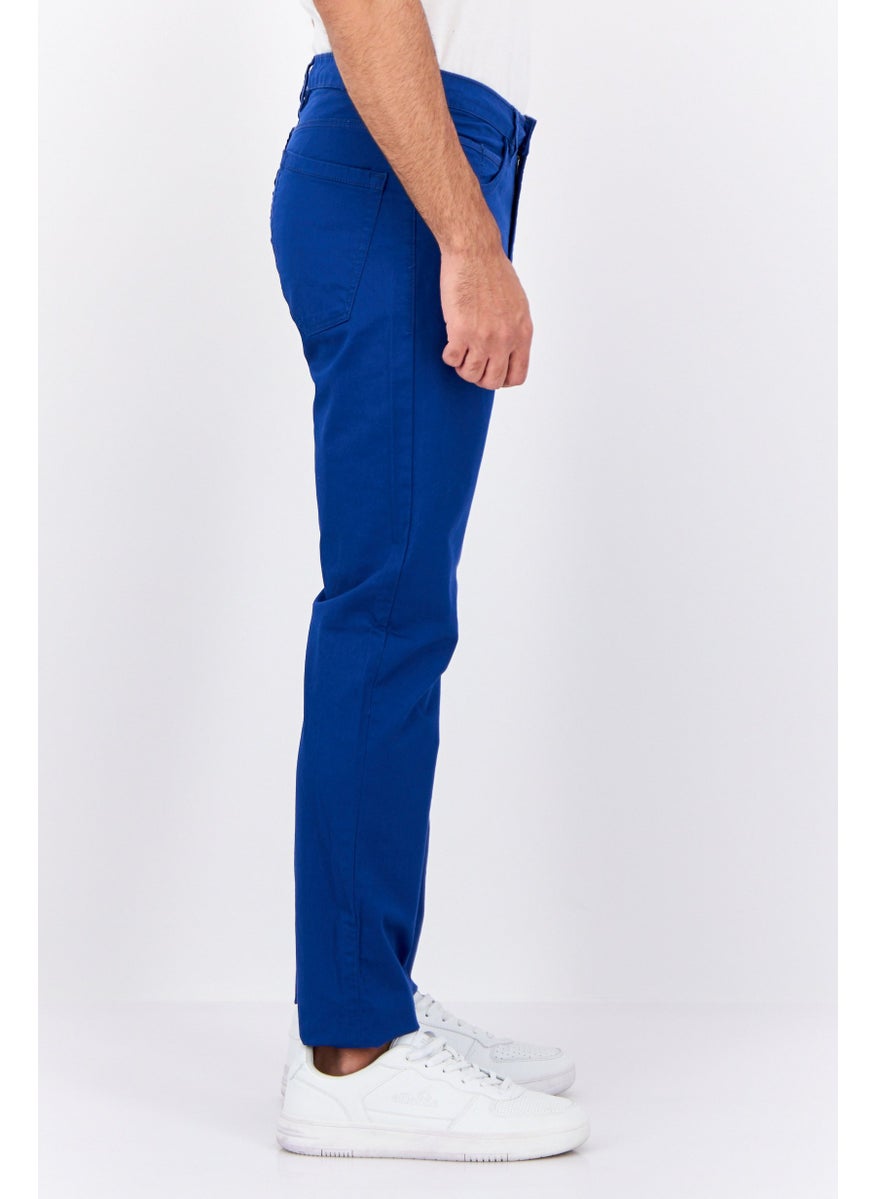 Sorbino - Men Regular Fit Solid Chino Pants, Blue - Image 1