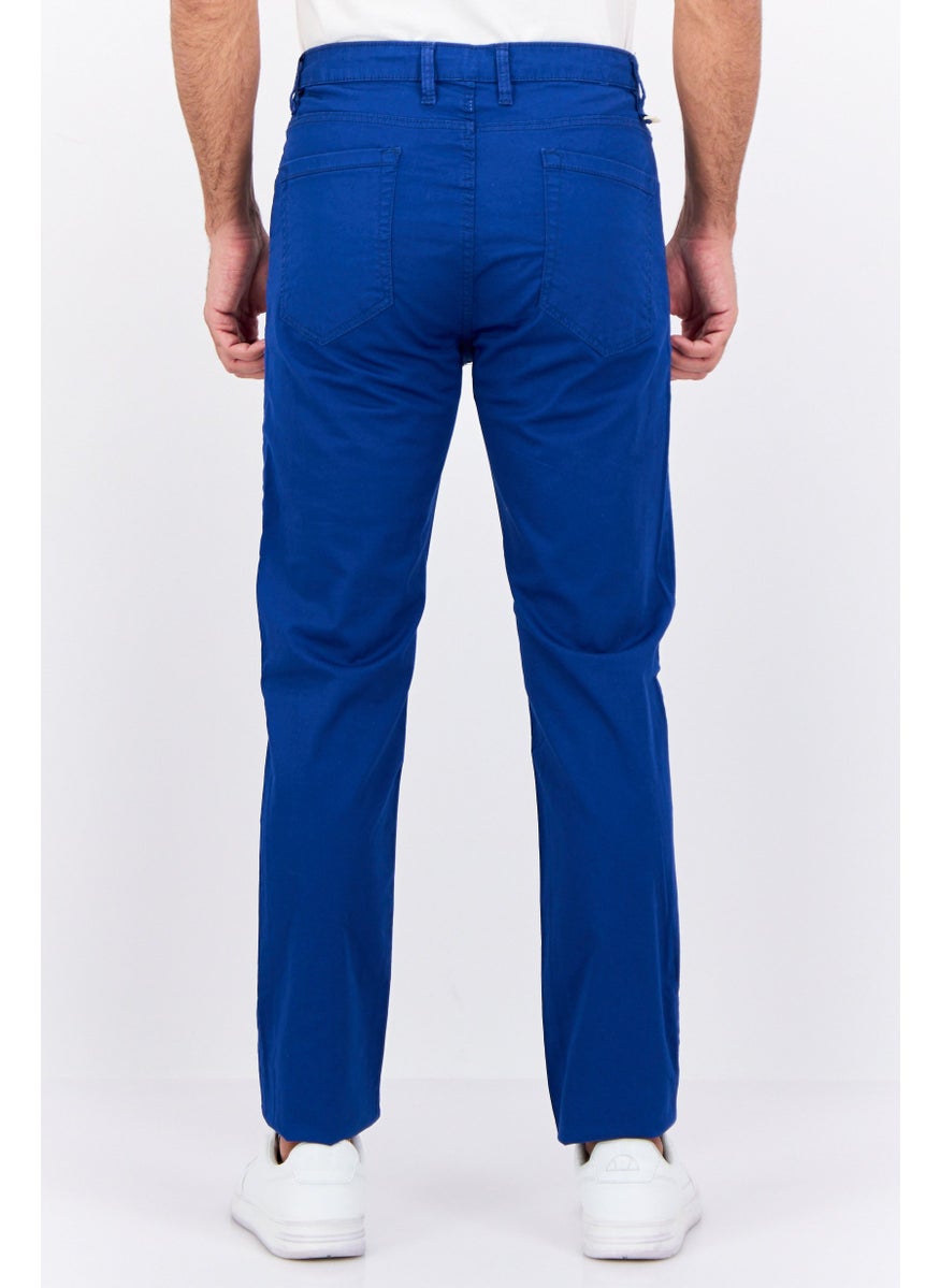 Sorbino - Men Regular Fit Solid Chino Pants, Blue - Image 1