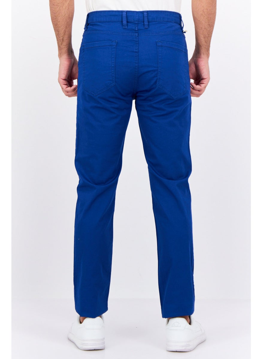 Sorbino - Men Regular Fit Solid Chino Pants, Blue - Image 1