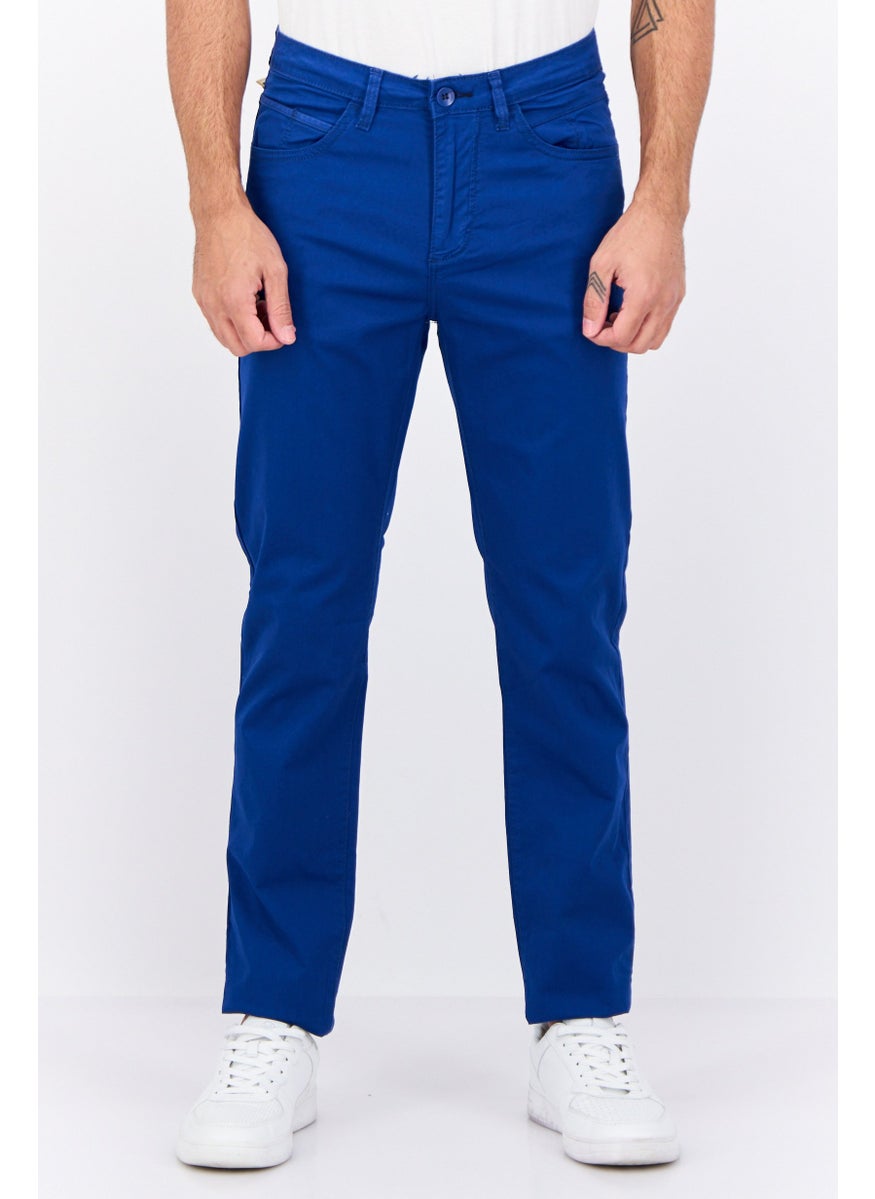 Sorbino - Men Regular Fit Solid Chino Pants, Blue - Image 1