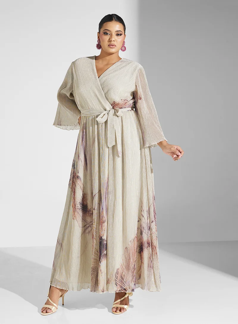 Khizana Floral Pleated Dress