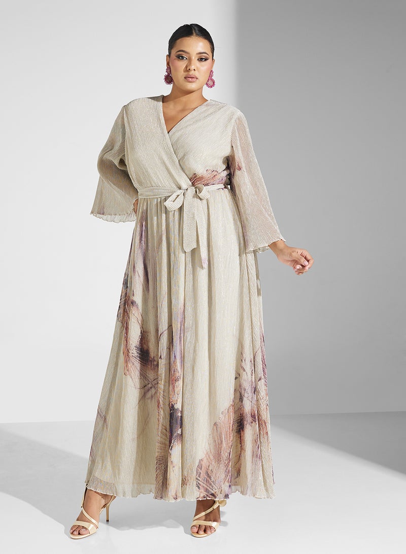 Khizana Floral Pleated Dress - Image 4