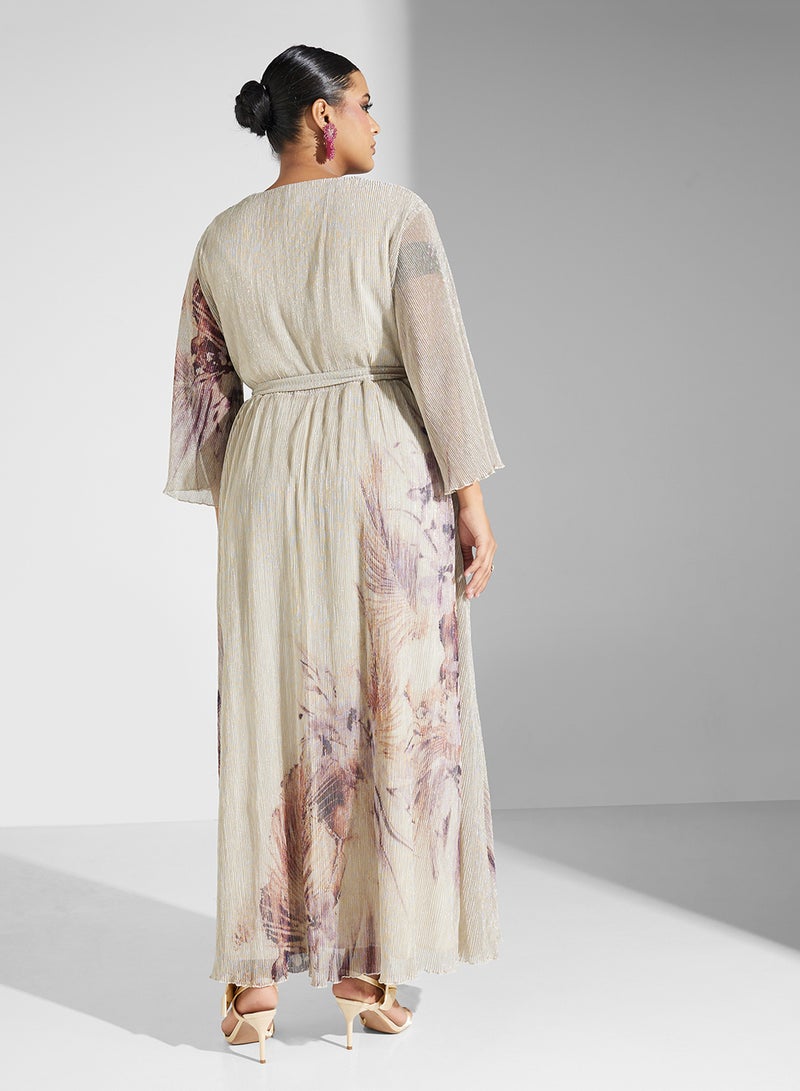 Khizana Floral Pleated Dress - Image 2