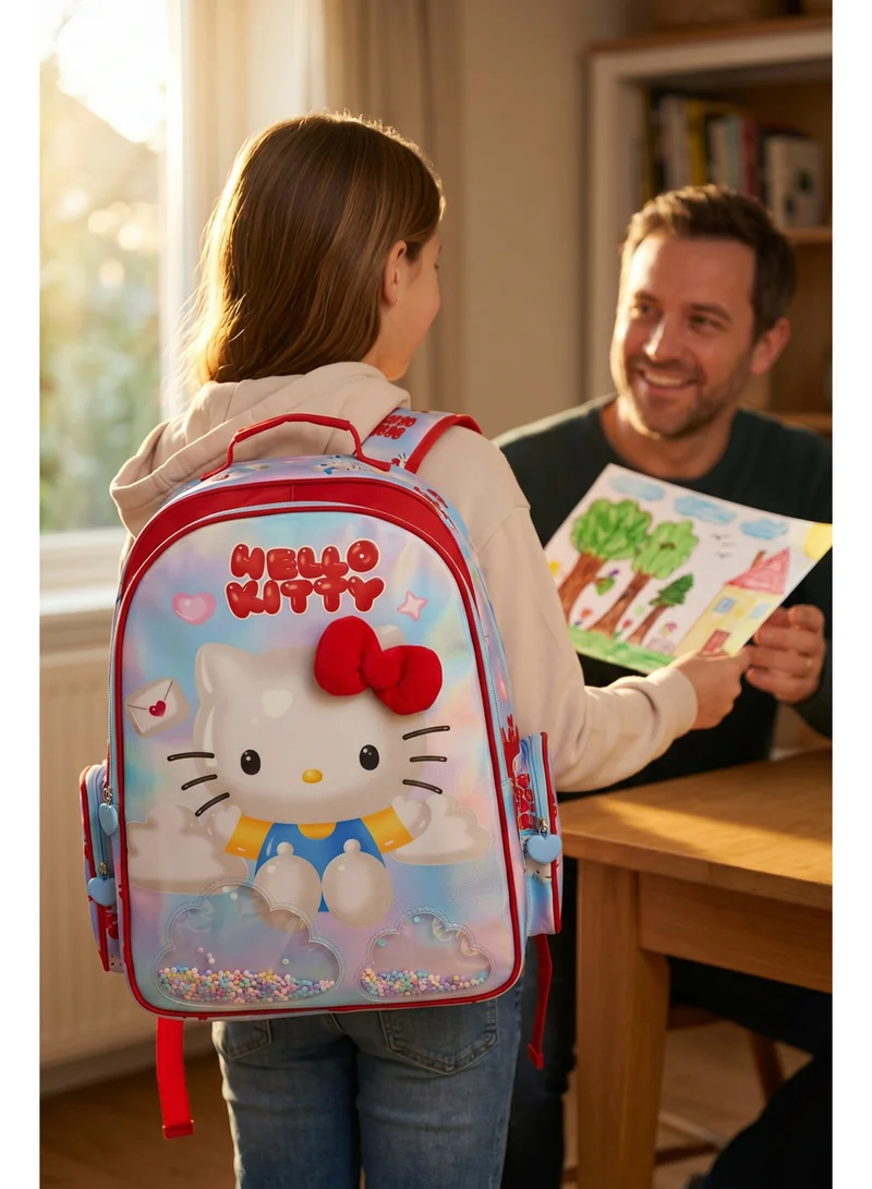 Sanrio Sanrio Hello Kitty Regular Backpack 18" | Large Capacity School Backpack for Girls | Cute Hello Kitty School Bag with Side Pockets | Lightweight Travel & Everyday Backpack