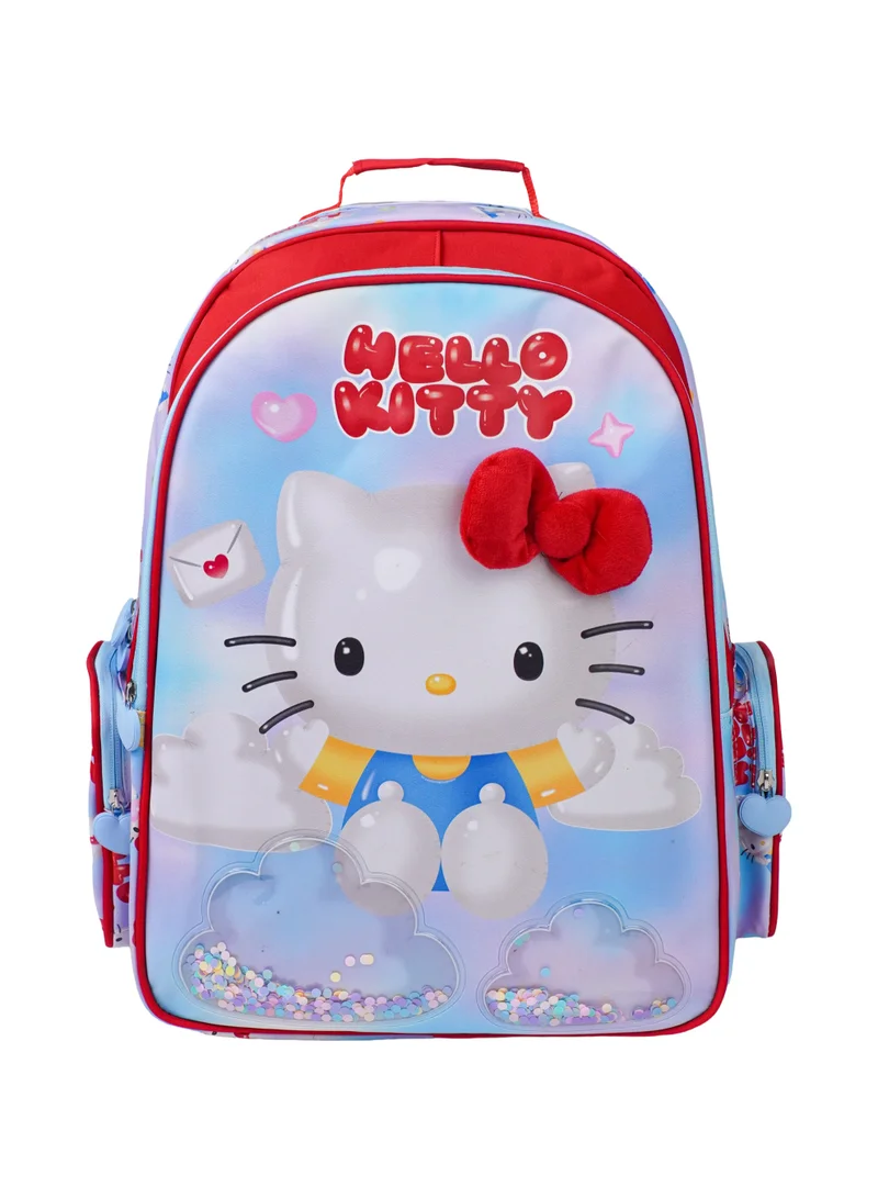 Sanrio Sanrio Hello Kitty Regular Backpack 18" | Large Capacity School Backpack for Girls | Cute Hello Kitty School Bag with Side Pockets | Lightweight Travel & Everyday Backpack
