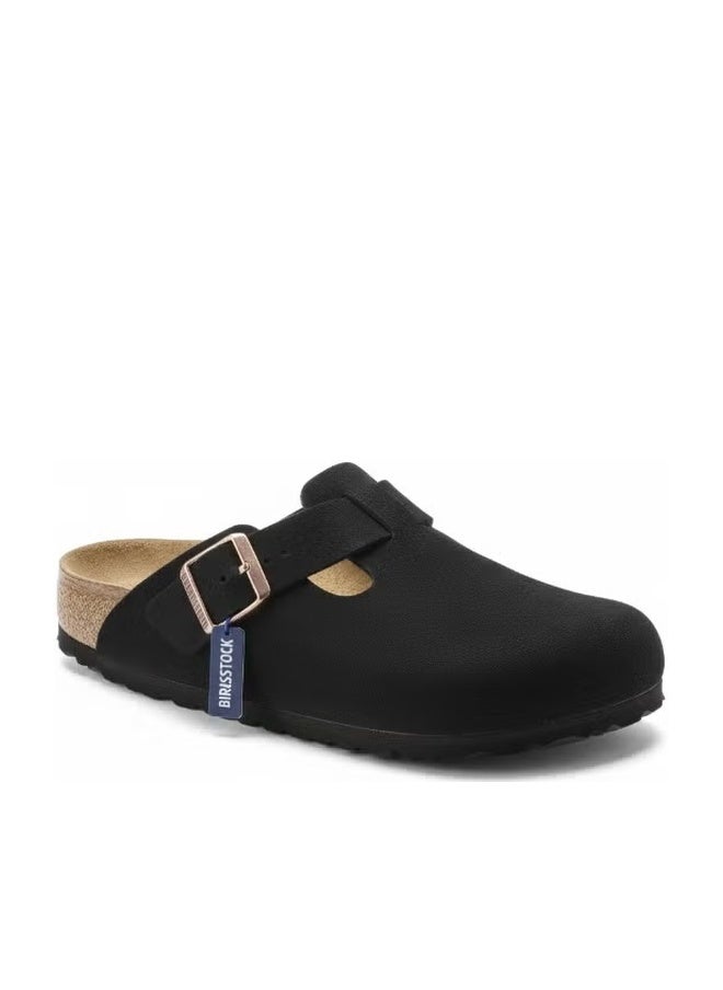 Birkenstock Boston Vegan Clogs – Black | Everyday Casual Comfort - Image 1