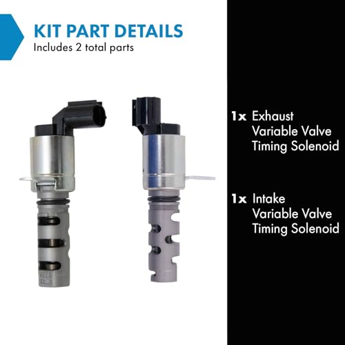 TRQ Left and Right Variable Valve Timing Solenoid Set Drivers Side Compatible with 2011-2016 Mitsubishi Lancer 2011-2020 Outlander 2018-2020 Outlander PHEV Outlander Sport - Image 2