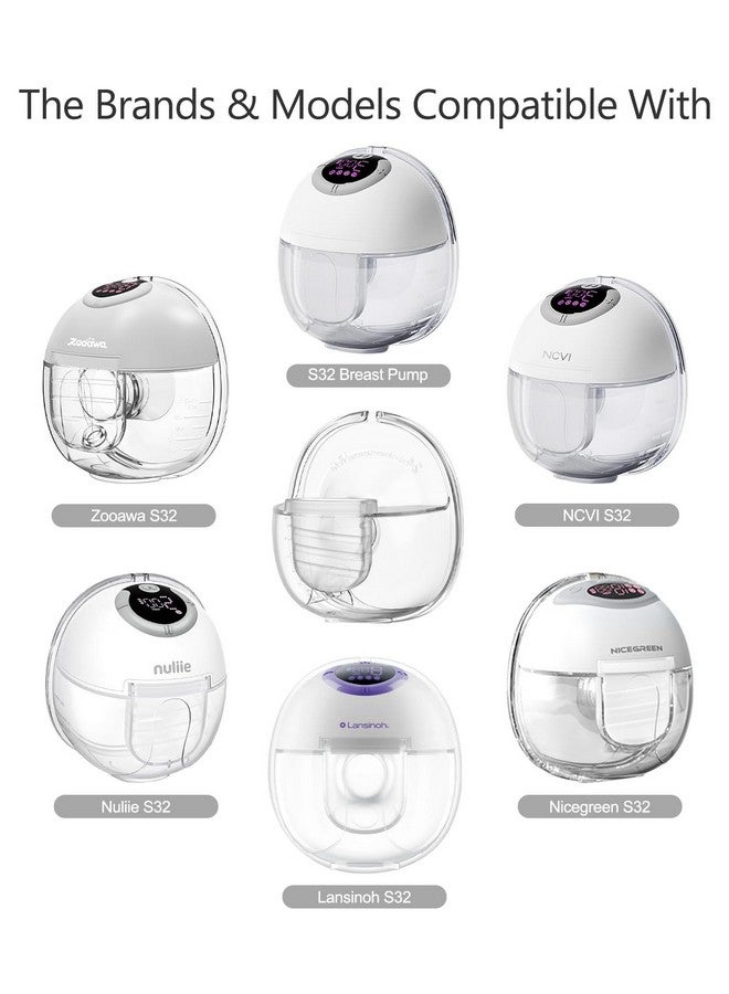 لأجزاء مضخة الثدي القابلة للارتداء Discreet Duo، تتضمن صمام منقار البط، غشاء سيليكون، شفة 24 مم، كوب تجميع الحليب، متوافقة مع أجزاء مضخة الثدي القابلة للارتداء Nuliie S32 - Image 1