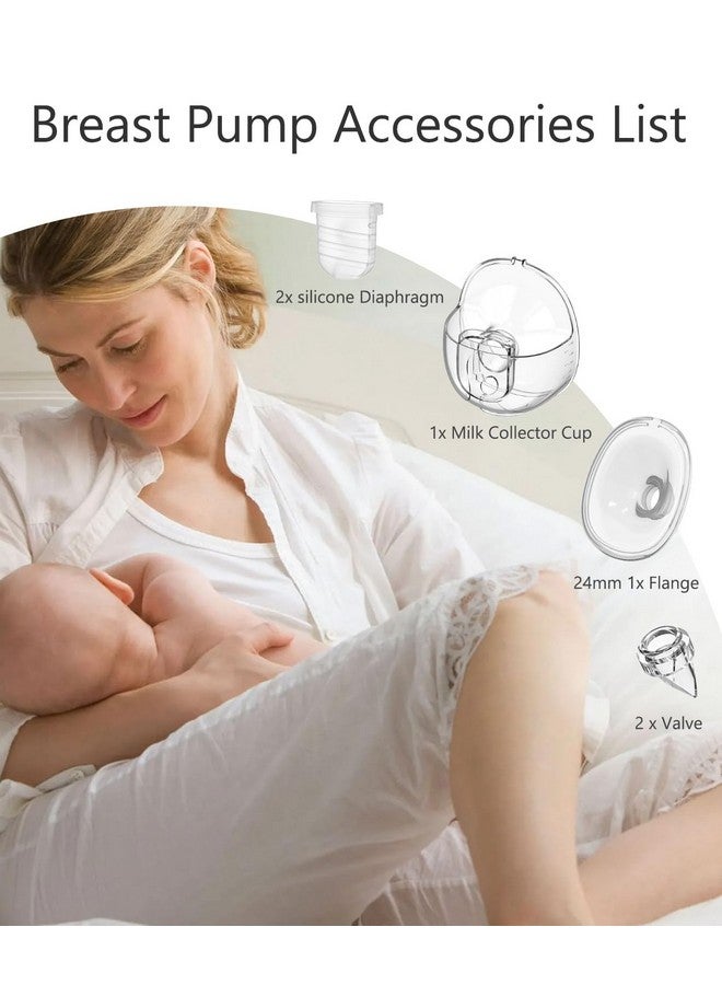 لأجزاء مضخة الثدي القابلة للارتداء Discreet Duo، تتضمن صمام منقار البط، غشاء سيليكون، شفة 24 مم، كوب تجميع الحليب، متوافقة مع أجزاء مضخة الثدي القابلة للارتداء Nuliie S32 - Image 2