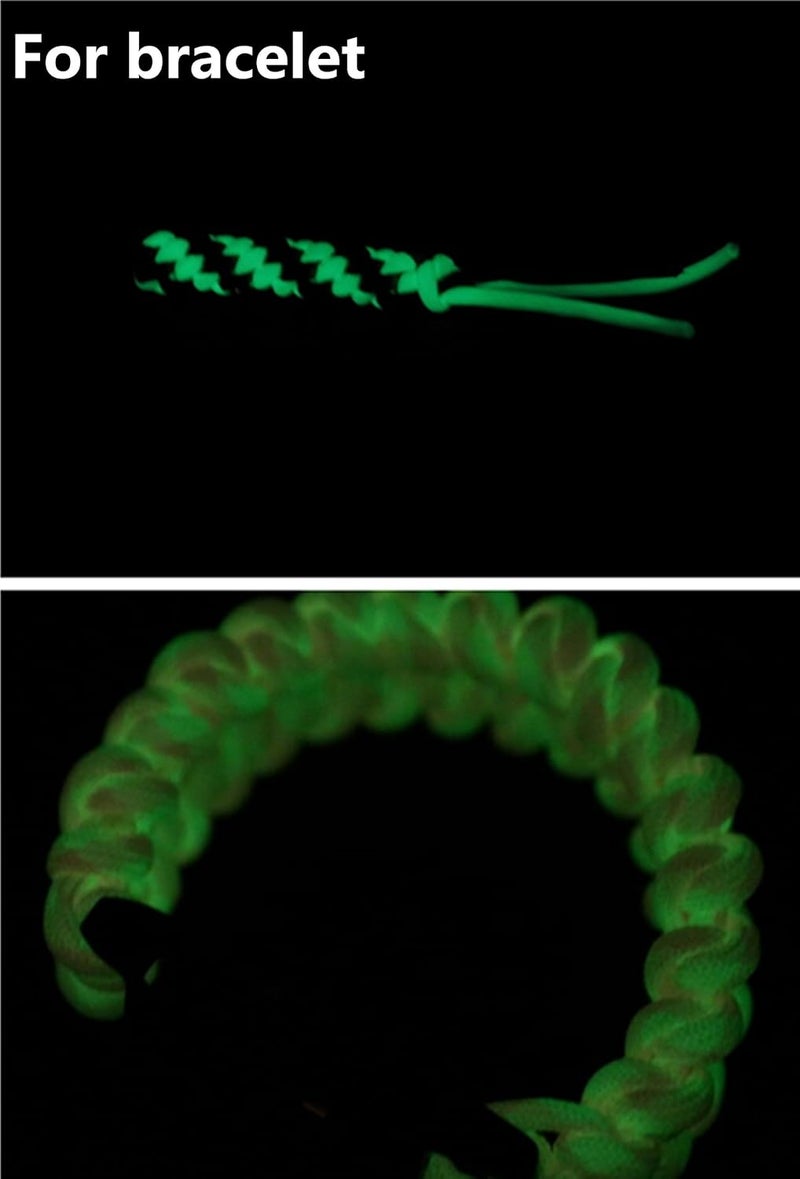 klarako 9 Strand 550 Luminous Glow in The Dark Paracord Parachute Cord (Blue, 50ft) - Image 3