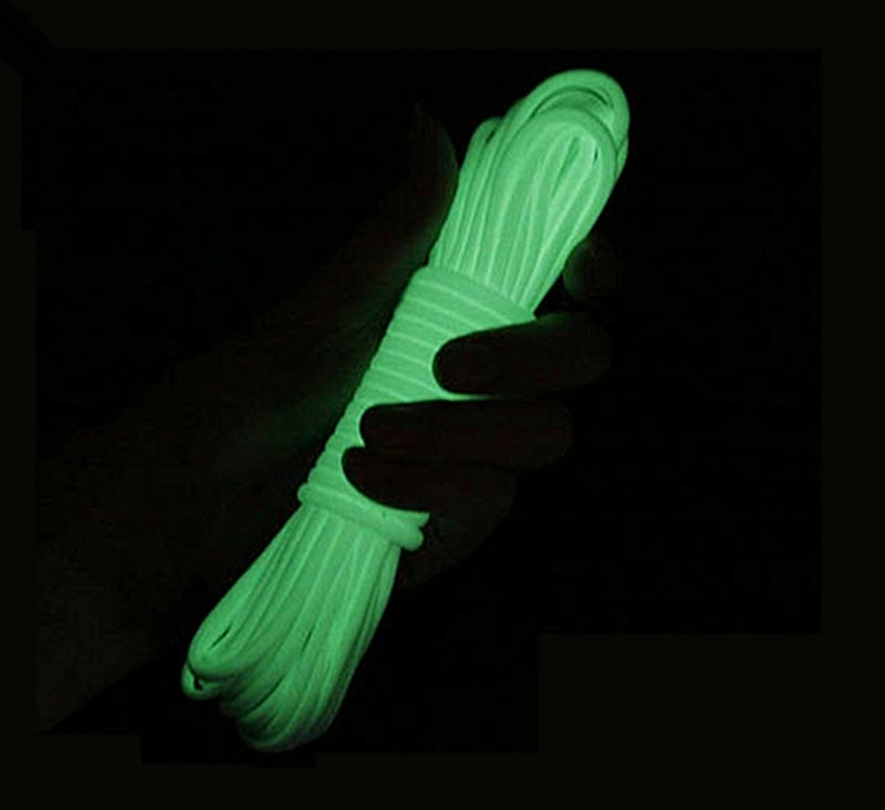 klarako 9 Strand 550 Luminous Glow in The Dark Paracord Parachute Cord (Blue, 50ft) - Image 5