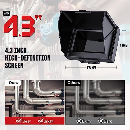 SYOWNFS Sewer Camera 165ft/50m 4.3" Pipe Inspection Camera with 16G DVR IP68 Waterproof Borescope w/LED Lights,Industrial Drain Endoscope for Home Wall Duct Drain Pipe Plumbing (50M/165FT) - Image 2
