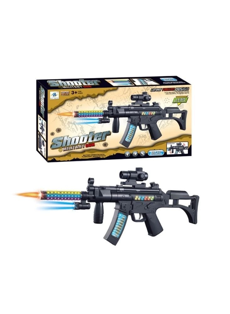 بريميم لعبة رشاش كهربائي مضيء ٥٥ سم - بندقية مزوّدة بأصوات وإضاءة إل إي دي للأطفال - Image 2