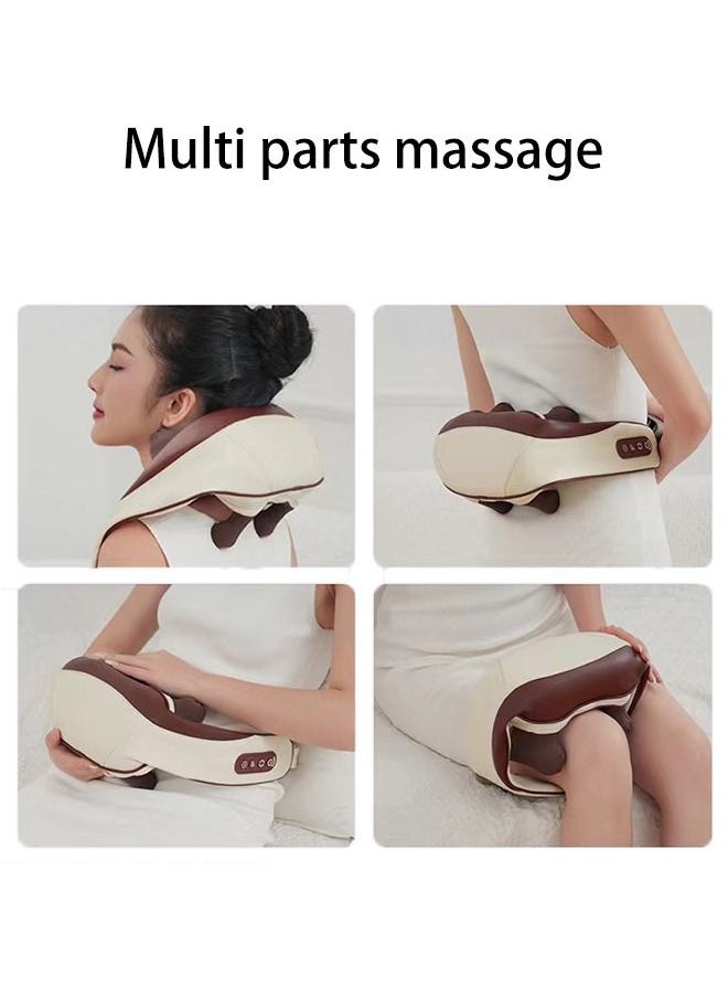 WINEENEE - Neck Massager with Heat, Cordless Deep Tissue 5D Expert Kneading Massager, Shiatsu Neck and Shoulder Massage Pillow for Neck, Traps, Back and Leg Pain Relief, Gifts for Men Women Mom Dad - Image 1