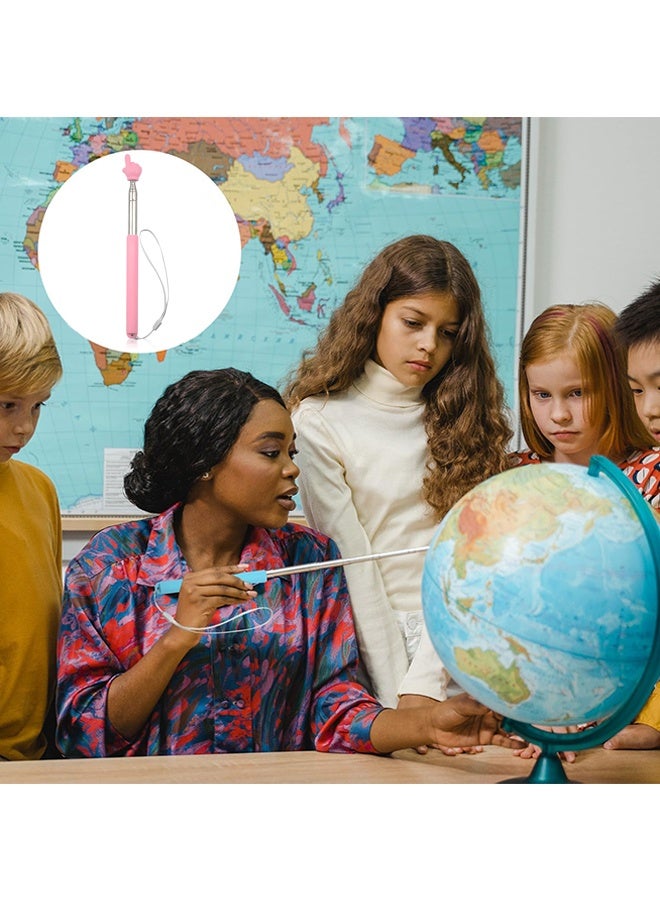 دبليو أف أف أو 1 قطعة عصا تعليمية تلسكوبية - عصي مؤشر مع حمالة - عصا مؤشر يدوية قابلة للتمديد للإشارة بالأصابع - مؤشر سبورة قابلة للسحب للمعلمين والمتحدثين والعروض الصفية (وردي) - Image 5