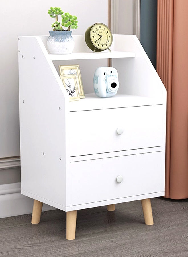 JCB CHIC Multi-Functional Nightstand With 2 Drawer,Molden Bedside Table,Wooden Frame Storage Cabinet,Large Capacity  End Table Side Table,Space-Saving Storage Stand For Bedroom Living Room - Image 2