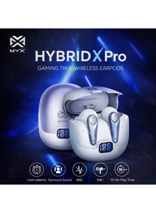 MXY MYX HybridX Pro Wireless Earbuds ANC ENC Low Latency Gaming - Image 2