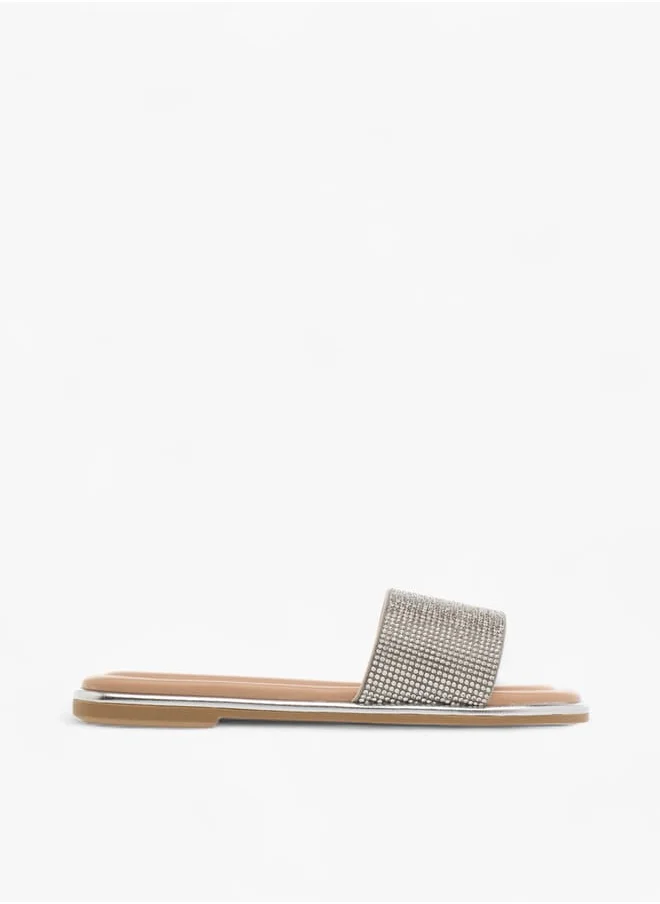 Celeste Girls Embellished Slip-On Sandals