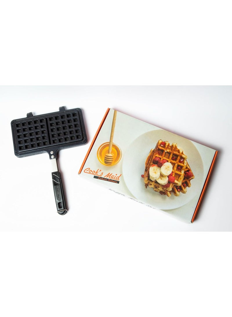 COOK'S MAID COOKS MAID Non Stick Waffle Pancake Maker Black  - Image 5