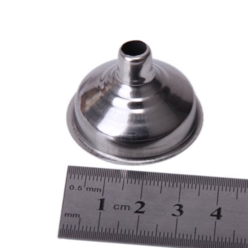 CALANDIS 2Pcs Stainless Steel Hip Flask Funnel Silver - Image 1