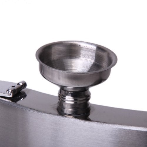CALANDIS 2Pcs Stainless Steel Hip Flask Funnel Silver - Image 5