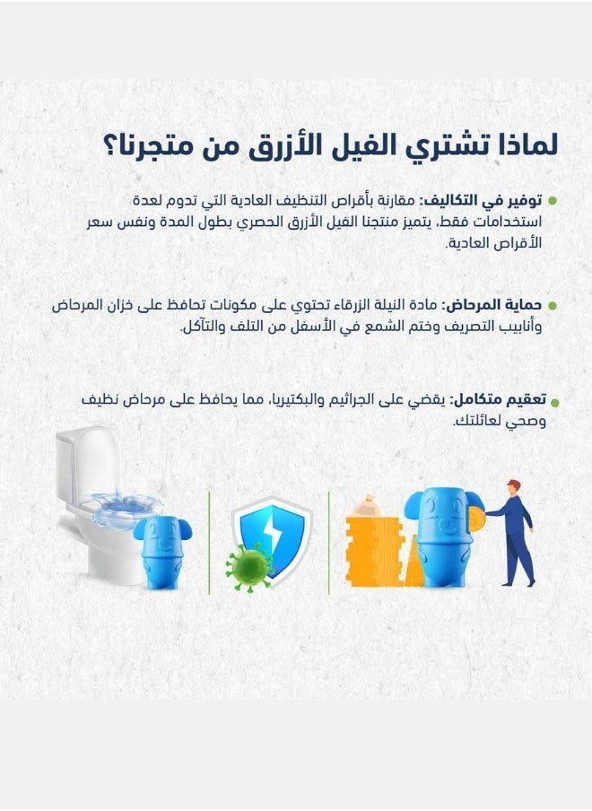 بلو إليفانت - منظف المرحاض التلقائي الفيل الأزرق يقضي علي الروائح حتي 200 ضغطه - Image 1