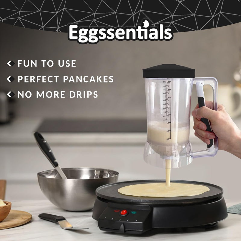 Eggssentials â€“ Pancake Batter Dispenser, Batter dispenser with Squeeze Handle Mess-Free, Cupcakes, Waffles & More â€“ Durable, Easy-Pour Pancake Dispenser Bottle for Smooth Baking - Image 2